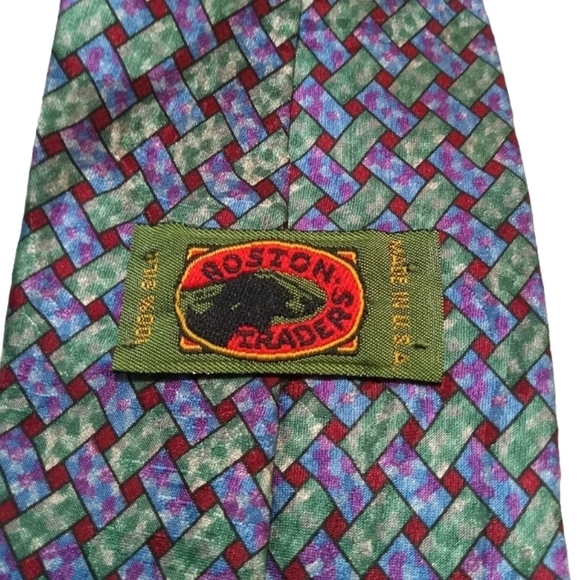 BOGO FREE Vintage Boston Traders Latticework Design Necktie - Picture 3 of 7